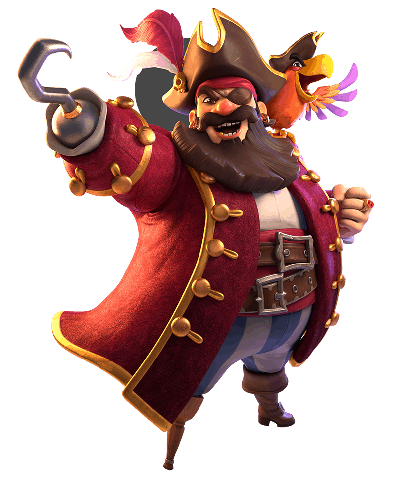 Captain’s Bounty_PiratewithParrot สล็อต PG SLOT