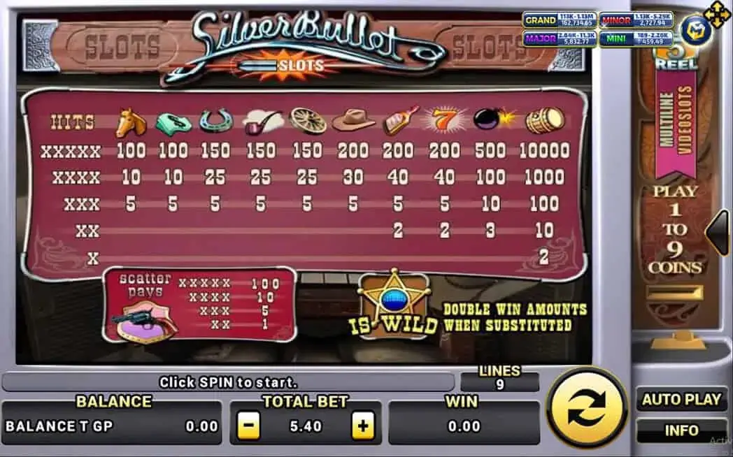 Silver Bullet ค่าย Slotxo สล็อต XO จาก PGSlot slotxo ฝาก 10 รับ 100