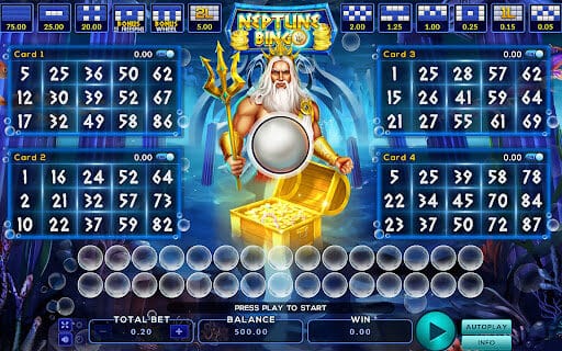 รายละเอียดเกม Neptune Treasure Bingo จากค่าย สล็อต XO โดย PG SLOT