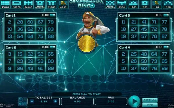 รายละเอียดเกม Crypto Mania Bingo  จากค่าย สล็อต XO โดย PG SLOT