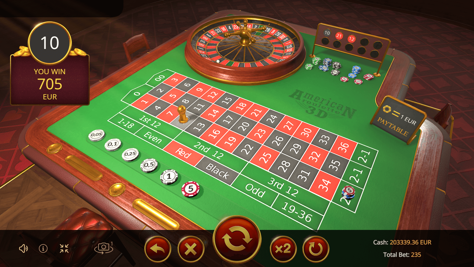 American Roulette 3D Evoplay Slot PG