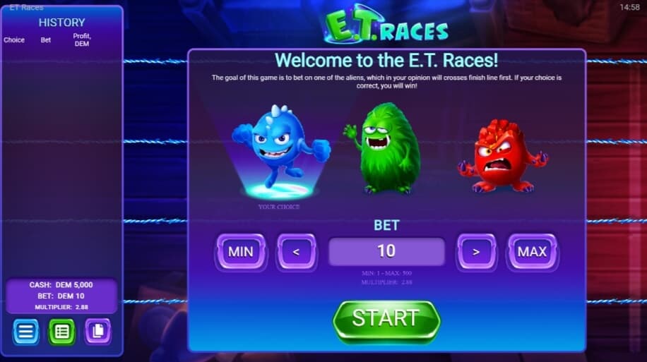 E.T. Races Evoplay สล็อต PG