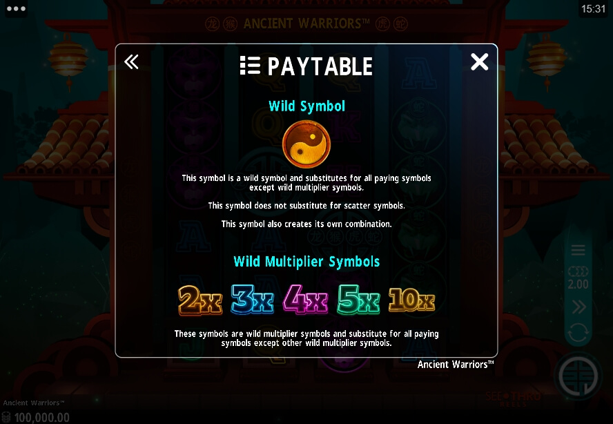 Ancient Warriors MICROGAMING PG สล็อต
