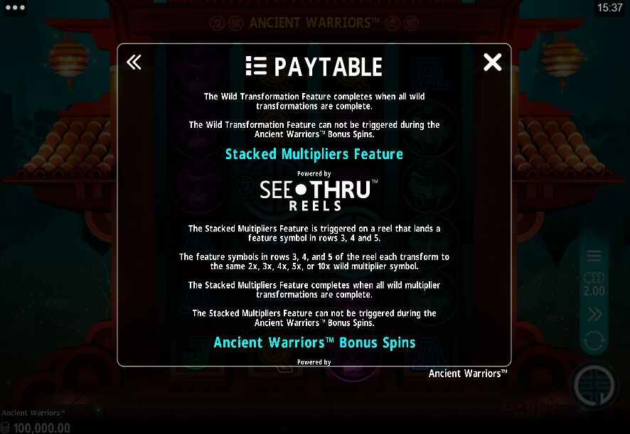 Ancient Warriors MICROGAMING สล็อต PG แตกง่าย