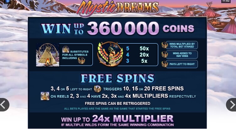 Mystic Dreams MICROGAMING Slot PG