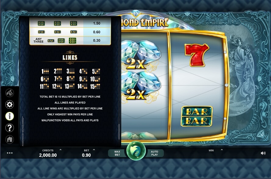 Diamond Empire MICROGAMING สล็อตพีจี