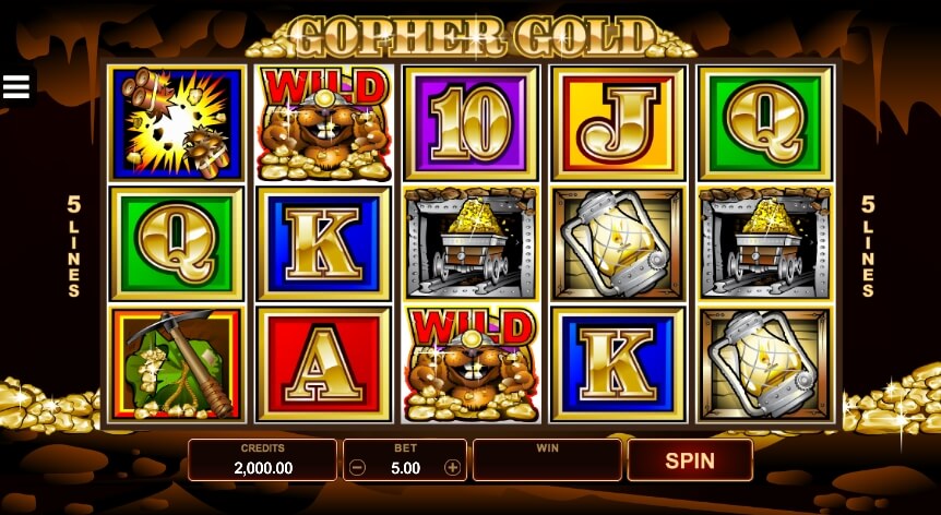 Gopher Gold MICROGAMING Slot PG