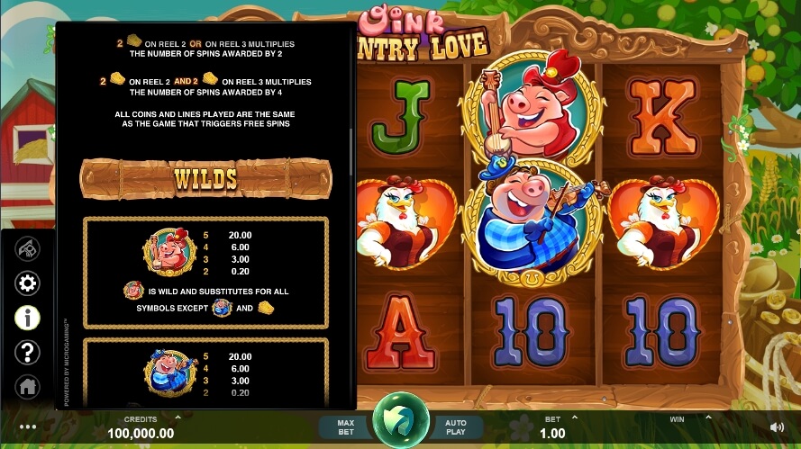 Oink Country Love MICROGAMING PG Slot1234