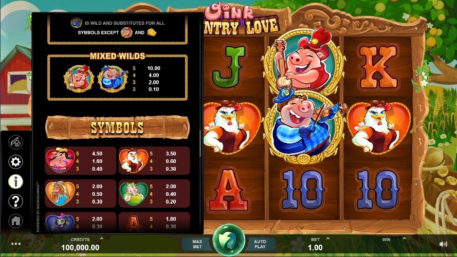 Oink Country Love MICROGAMING PGslot Games