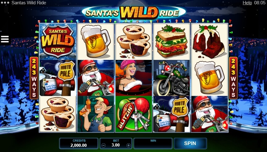 Santa's Wild Ride MICROGAMING joker gaming
