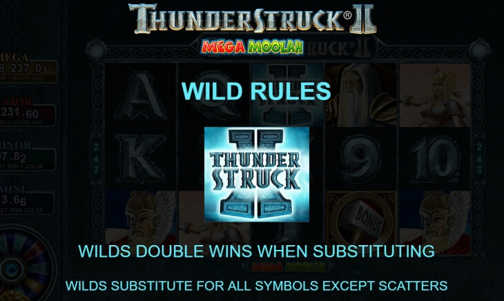 Thunderstruck II Mega Moolah MICROGAMING Slot PG