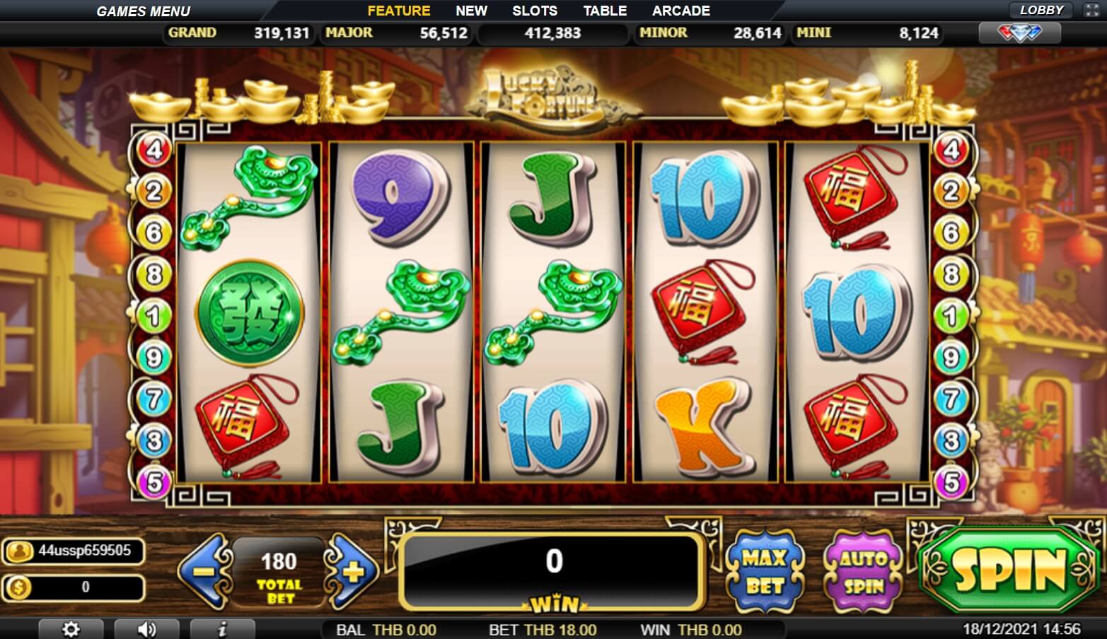 Lucky Fortune เกมสล็อตแตกง่ายค่าย LIVE22 - PG SLOT