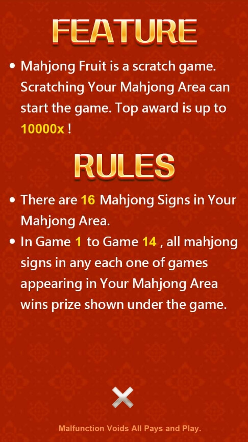 Mahjong Fruit CQ9 PG สล็อต